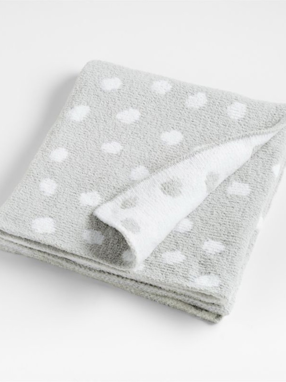 Crate&Kids Chenille Stroller Blanket Reversible Dot